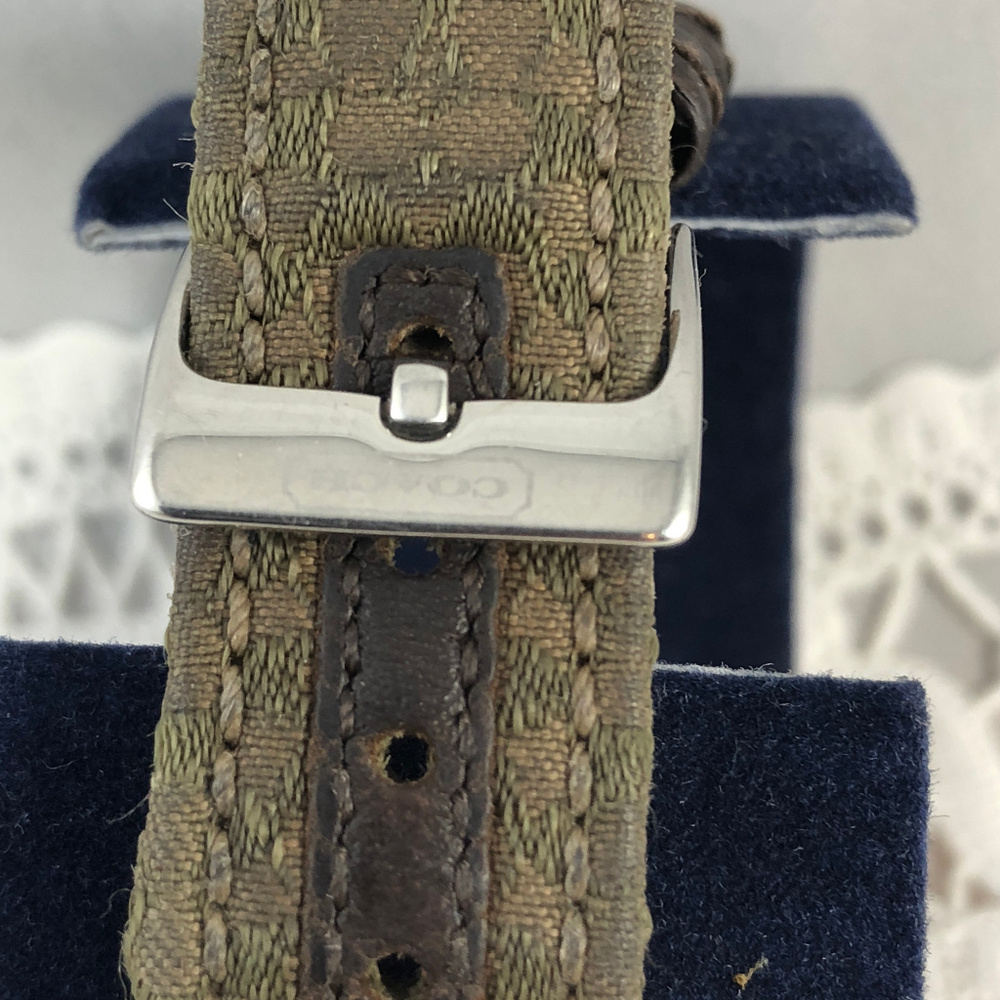 Coach Logo Watch with Brown Leather Strap - Picture 5 of 7